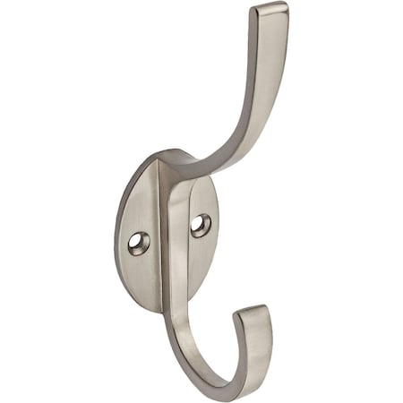 National Stanley Home Designs Satin Nickel Modern Coat & Hat Wardrobe Hook N806824